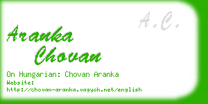 aranka chovan business card